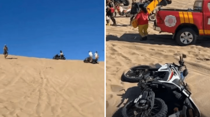 Villa Gesell: murió un hombre tras caer de su moto en un&nbsp;médano